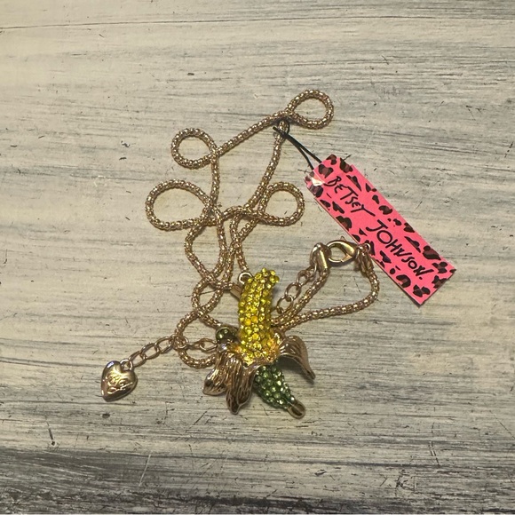 NWT Betsey Johnson | Rhinestone Corn Stalk Neckalce - Picture 1 of 4